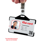 Design on black ID cardholder