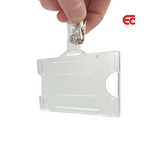 PVC badge strap clip with card holder