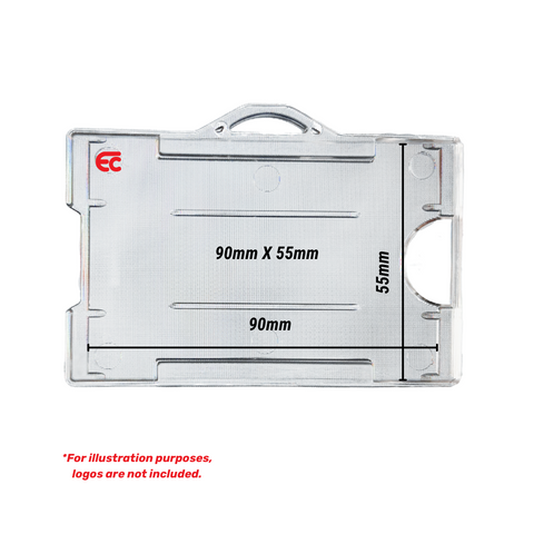 Size of clear badge ID cardholder