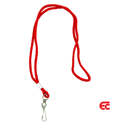 Red Cord Lanyard with Swivel Clip